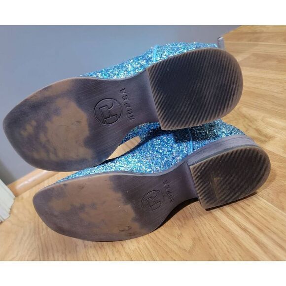 Ropper Blue Multi-Glitter Vamp Shaft Boots 5 - Picture 7 of 7